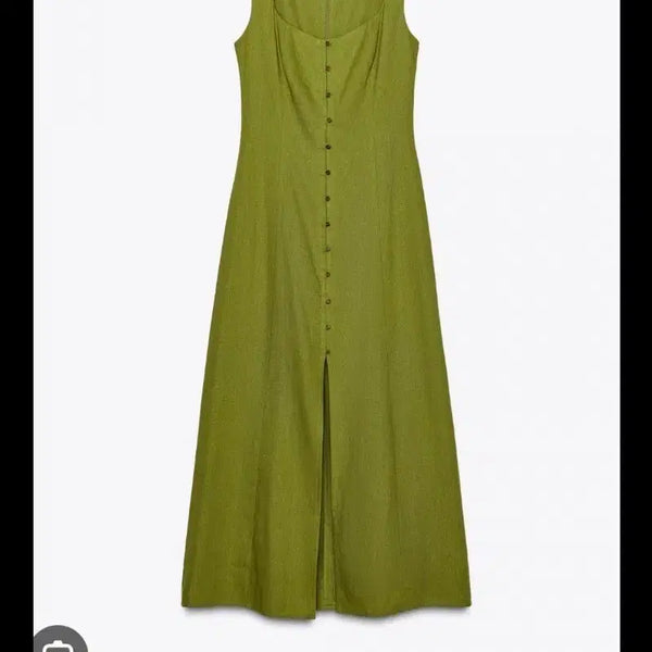 [BUNJANG] Zara Linen Midi Dress Size M / 자라 원피스 M 사이즈