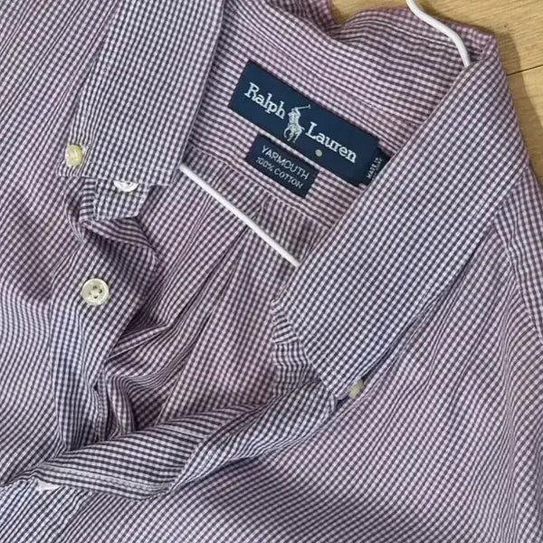 [BUNJANG] Polo Ralph Lauren Yarmouth Gingham Check Dress Shirt / 폴로 랄프로렌 셔츠