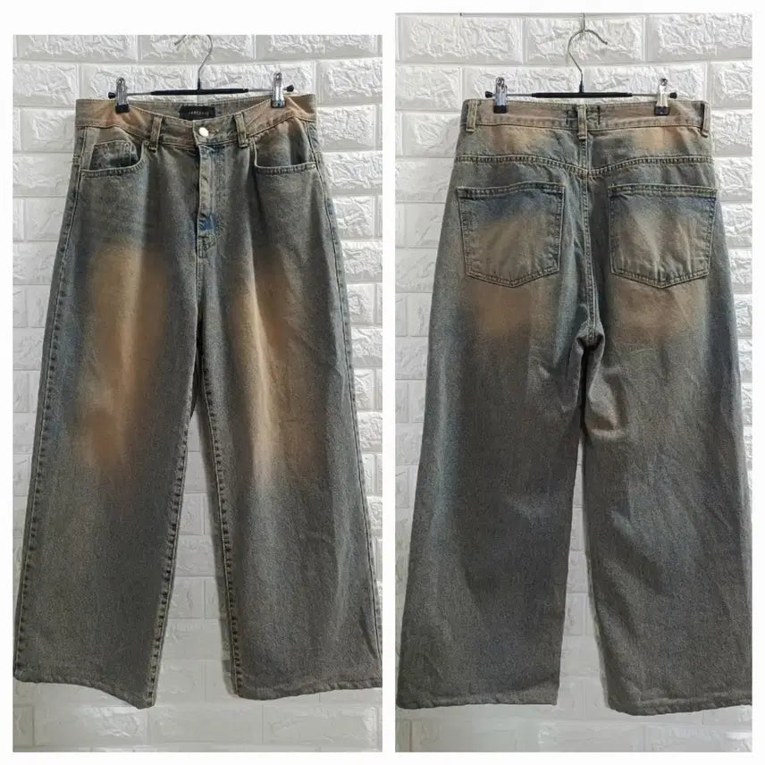[BUNJANG] Heodan42 Washing Wide Denim Pants / 허단42 워싱 와이드데님팬츠