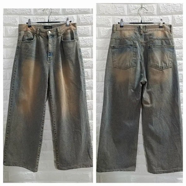 [BUNJANG] Heodan42 Washing Wide Denim Pants / 허단42 워싱 와이드데님팬츠
