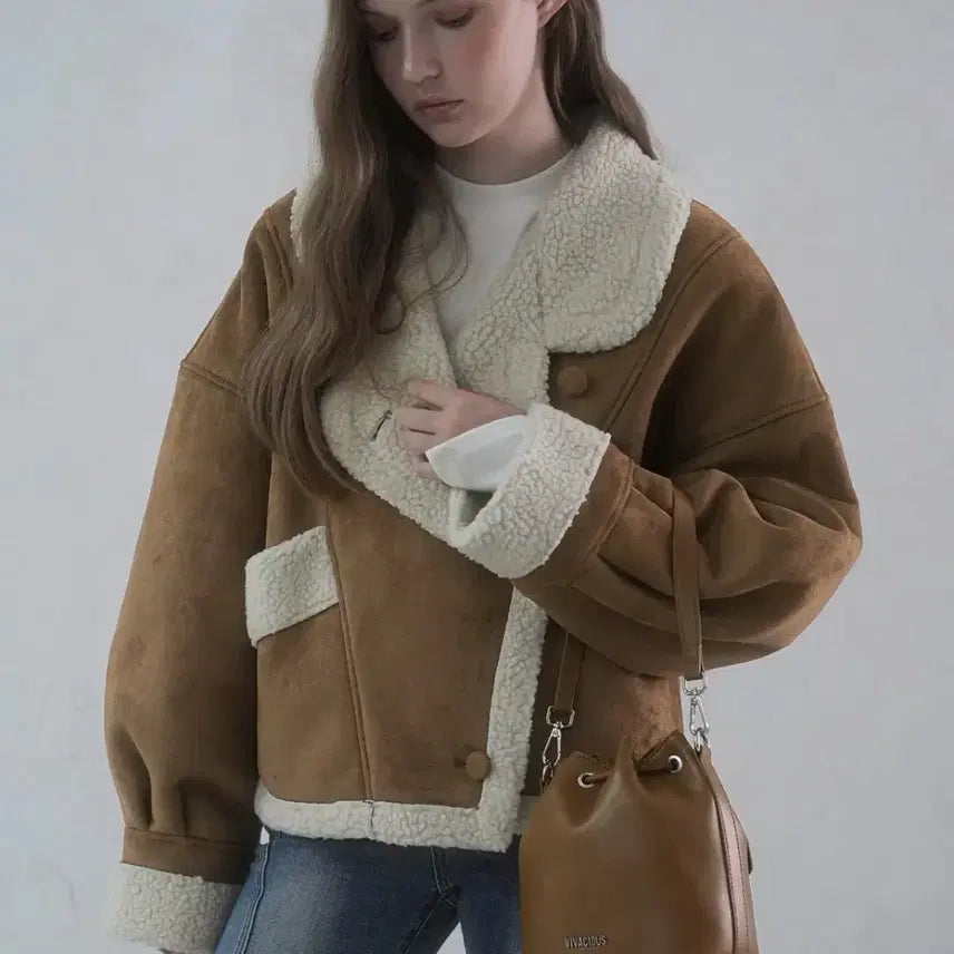 [BUNJANG] Vivacious Fur Suede Jacket Camel / 비바셔스 Fur Suede Jacket CAMEL 프리 사이즈 무스탕