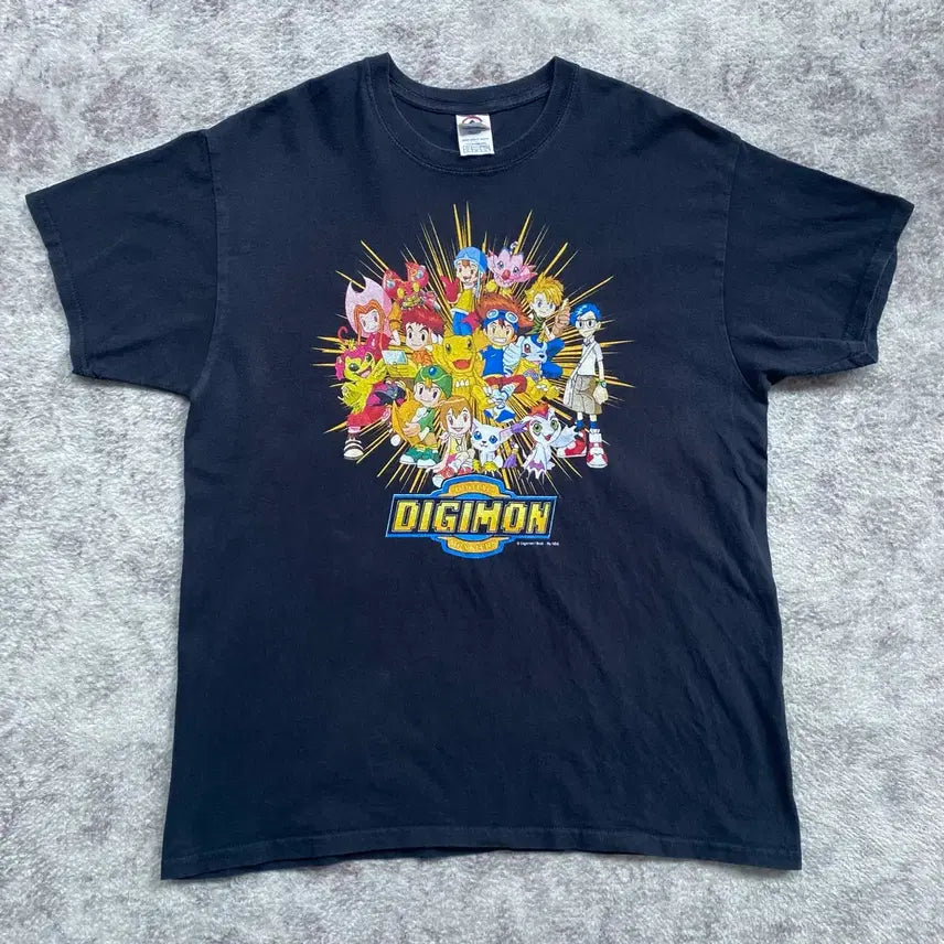 [BUNJANG] Digimon Bootleg Animation T-Shirt / 디지몬 부틀렉 애니메이션 티셔츠 애니티