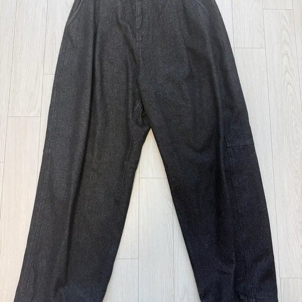 [BUNJANG] 8 Seconds Black Denim Wide Banding Pants / 에잇세컨즈 흑청 데님 와이드 밴딩 팬츠 M