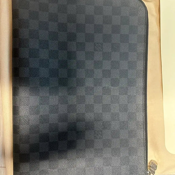 [BUNJANG] Louis Vuitton Damier Pochette Jour GM Clutch Bag / 루이비통 다미에 포쉐트 주르 GM 클러치