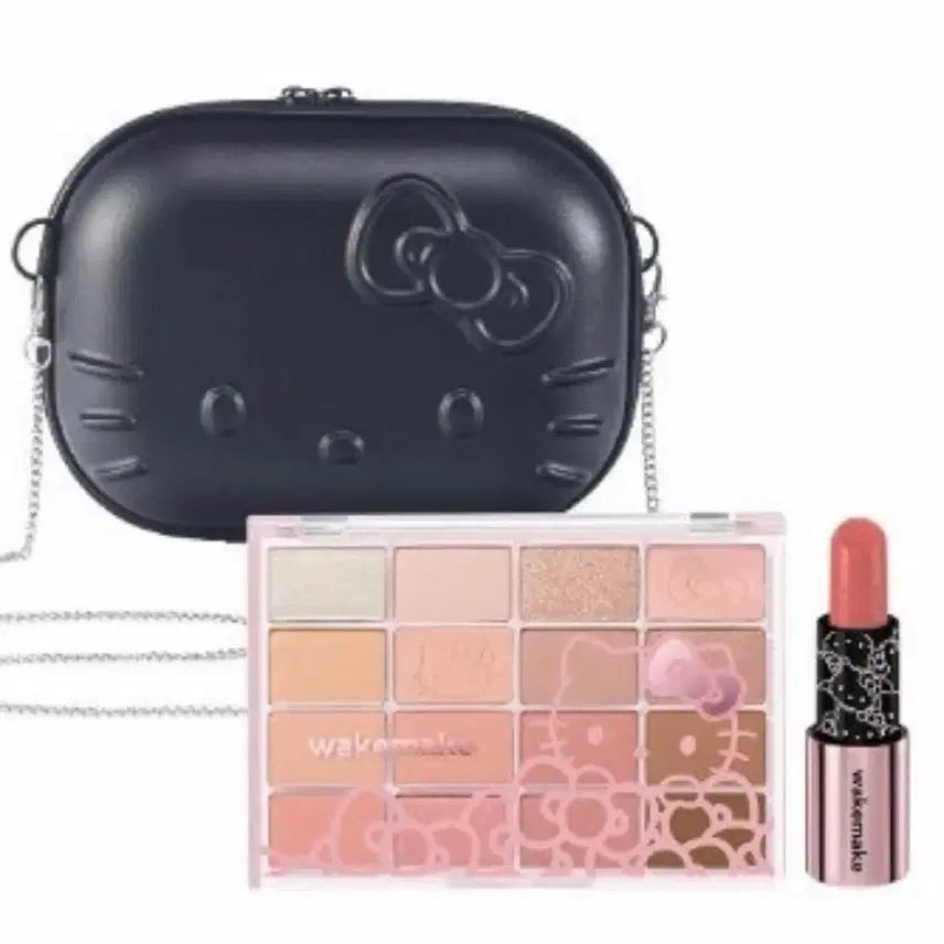 [BUNJANG] WakeMake Hello Kitty Black Edition Lip & Eye Kit No. 1 Warm Tone / (새 상품) 웨이크메이크 헬로키티 블랙에디션 립 앤 아이 키트 1호 웜톤