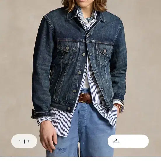 [BUNJANG] Polo Ralph Lauren Faded Denim Trucker Jacket (M) / 폴로 페이디드 데님 트러커 재킷 M