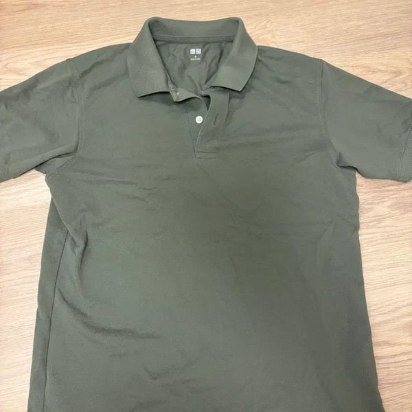 [BUNJANG] Uniqlo Dry Pique Polo Shirt Navy / 유니클로 올리브 카키 드라이 피케 pk 폴로 네이비 폴로 카라티
