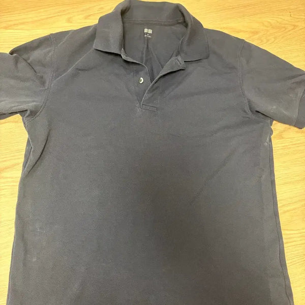 [BUNJANG] Uniqlo Dry Pique Navy Polo T-Shirt / 유니클로 드라이피케 네이비 피케이 폴로 반팔티