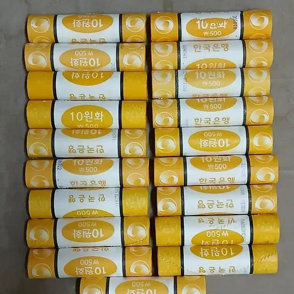 [BUNJANG] Korean Bank New 10 Won Coin Rolls Full Set (19 Rolls) / 한국의주화 신10주 롤주화 풀세트 19롤