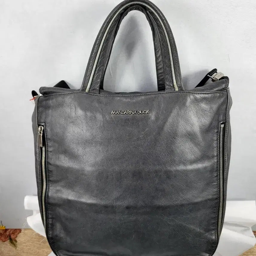 [BUNJANG] Mandarin Duck Grey Tote Bag / 만다리나덕 토트백 그레이