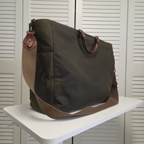 [BUNJANG] Silverlake Club Waxed Canvas Briefcase Travel Bag / 실버레이크클럽 왁스캔버스 브리프케이스 출장가방