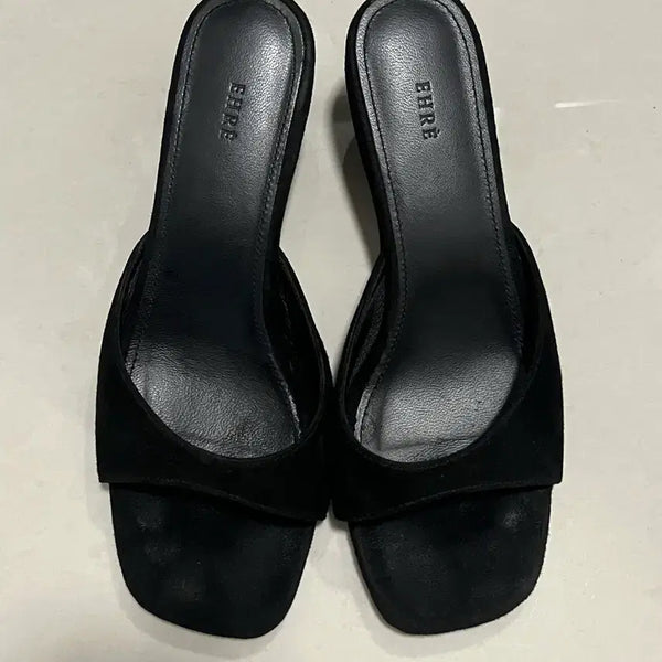 [BUNJANG] Ehre Open-Toe Wedge Mule Shoes (Size 37) / ehre 에레 OPEN-TOE WEDGE MULE 37 오픈토웨지뮬 37