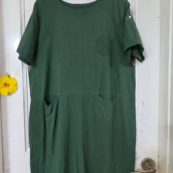 [BUNJANG] Cotton Long Dress / 여름  요즘유행하는  시원한 고급스러운  핏이이쁜  면 롱원피스