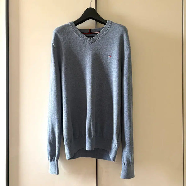 [BUNJANG] Tommy Hilfiger Unisex V-Neck Knit Sweater S / 타미힐피거 브이넥 니트 남녀공용 S