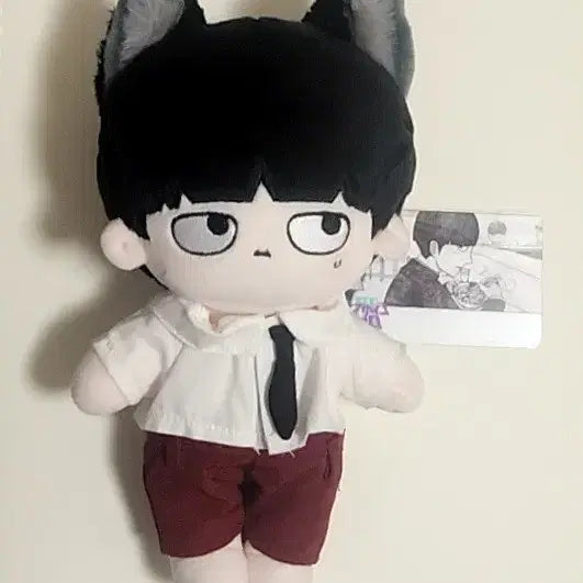[BUNJANG] Mob Psycho 100 Mob 20cm Plush Doll (Includes Outfit and Card) / 모브사이코100 몹싸 모브 속성 20cm 솜인형 솜깅이 판매(옷, 카드포함)