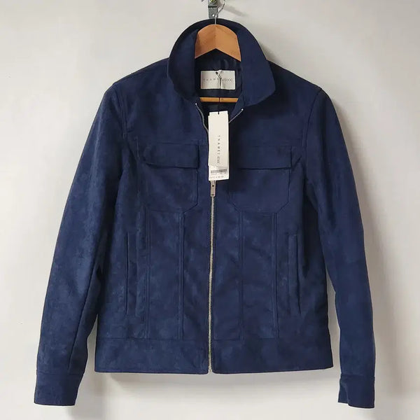 [BUNJANG] Ad Hoc Men's Suede Jacket Navy Size 100 / [새상품] 애드호크 남성 스웨이드 자켓 네이비 100