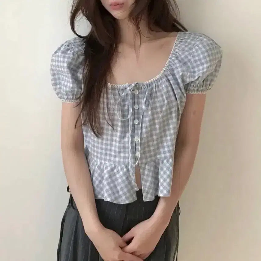 [BUNJANG] Archive J2U Humming Blouse / 아카이브제이투유 허밍 블라우스