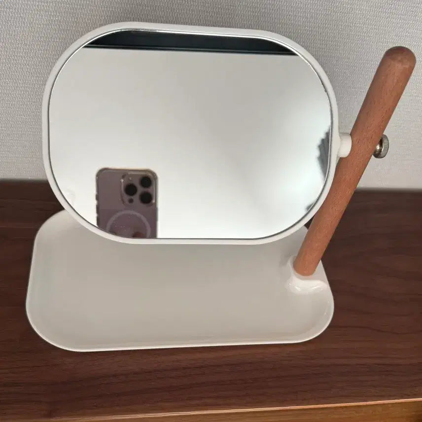 [BUNJANG] Double-Sided Magnifying Mirror with Storage Tray / 탁상거울 트레이 화장품 악세사리 정리
