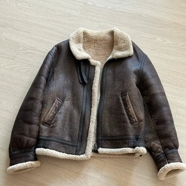 [BUNJANG] B-3 Real Lambskin/Shearling Toscana Mouton Jacket / B-3 리얼 램스킨/시어링 토스카나 무스탕