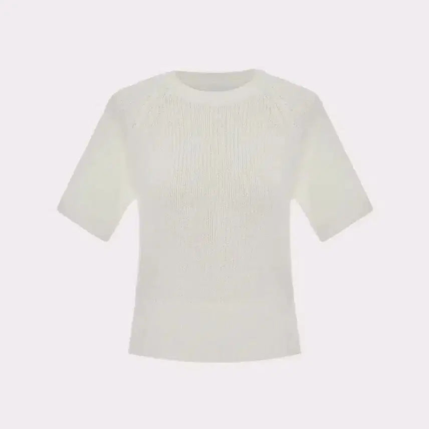[BUNJANG] 45BUNGA Brin Half Sleeve Knit - Ivory / 45번가 브린 반팔 니트 - 아이보리