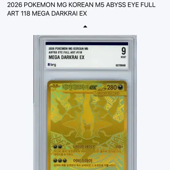 [BUNJANG] Pokemon Card Mega Darkrai EX BRG 9 / 포켓몬 카드 메가다크라이ex mur brg9