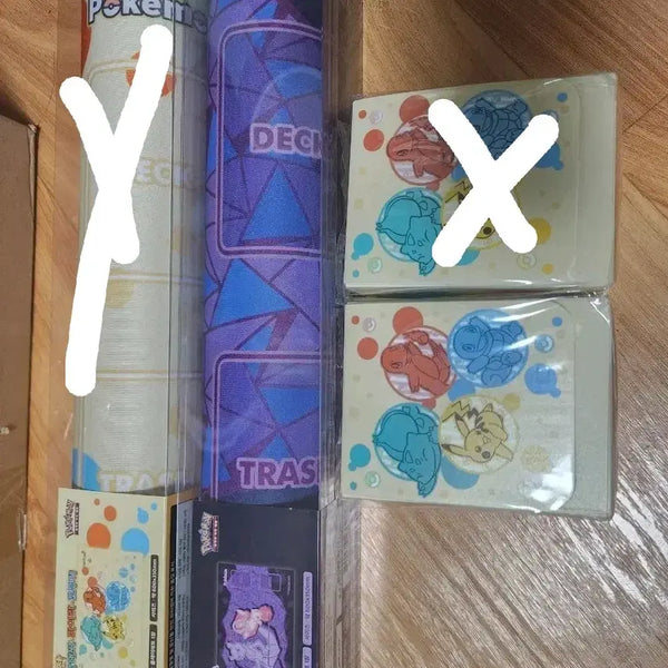 [BUNJANG] Pokemon Card Playmat & Lucario Pin Badge Set / 선착순서비스)포켓몬카드 루카리오 핀뱃지