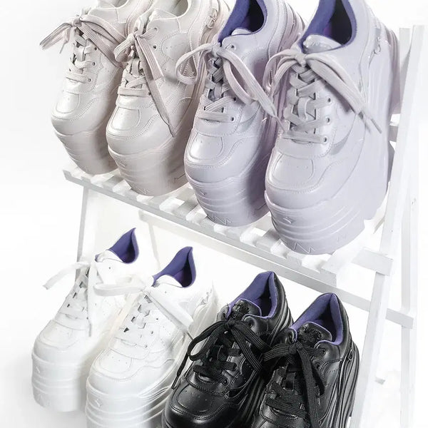 [BUNJANG] Jeonhaksa Chunky Platform High-Heel Sneakers / 전학생 청키 플랫폼 통굽 스니커즈 신발