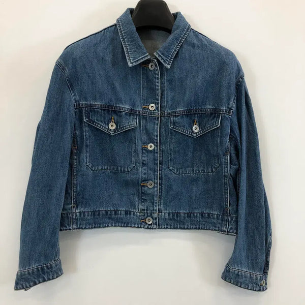 [BUNJANG] Uniqlo Crop Denim Jacket M / 유니클로 크롭 데님자켓 M