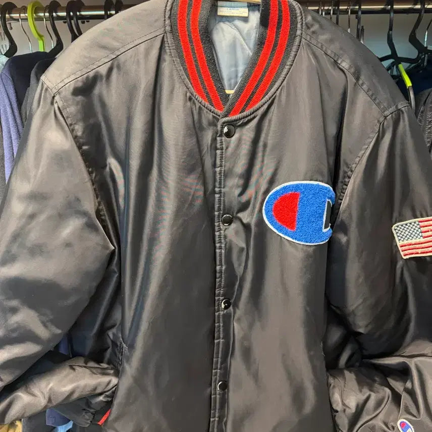 [BUNJANG] Champion Stadium Jacket Black L / 챔피온 스타디움 자켓 블랙 L
