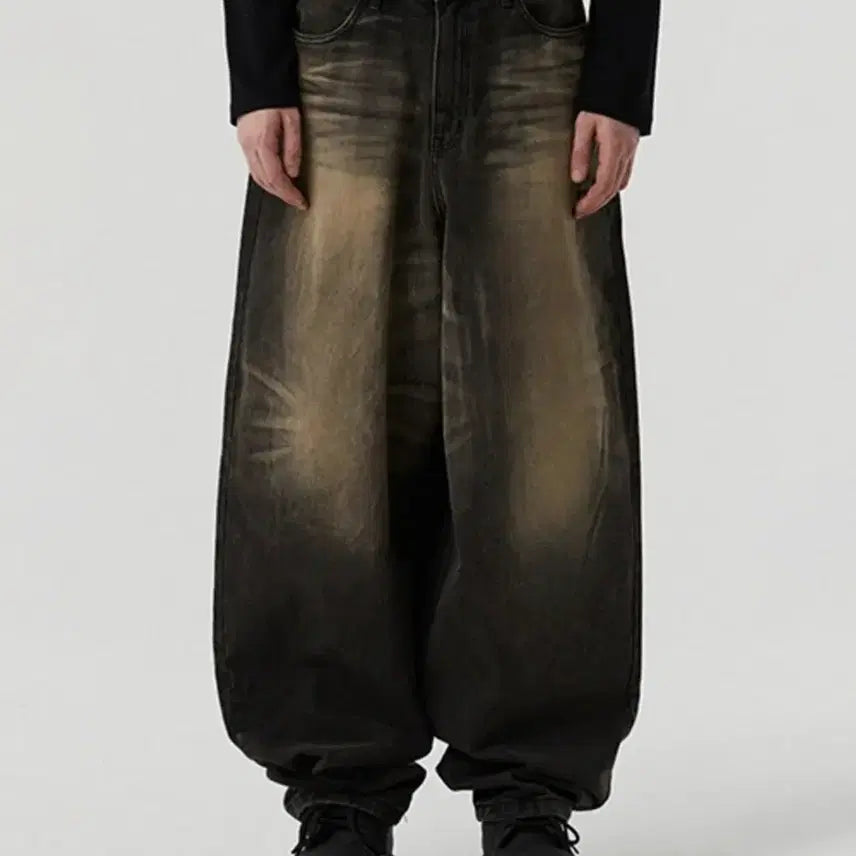 [BUNJANG] DNSR Wide Baggy Denim Pants / DNSR 와이드 배기 데님 팬츠