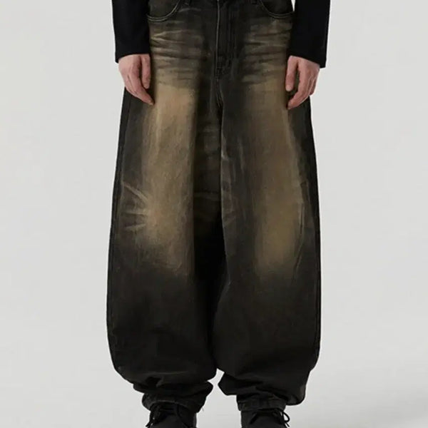 [BUNJANG] DNSR Wide Baggy Denim Pants / DNSR 와이드 배기 데님 팬츠