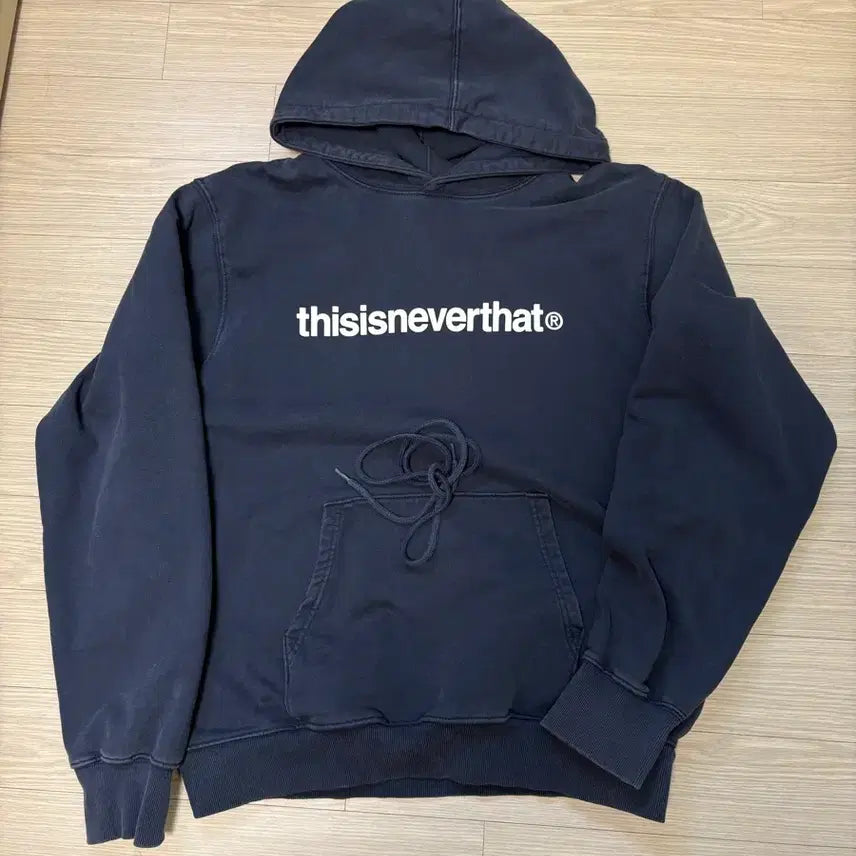[BUNJANG] thisisneverthat Navy Hoodie / [L] 디스이즈네버댓 후드티 네이비