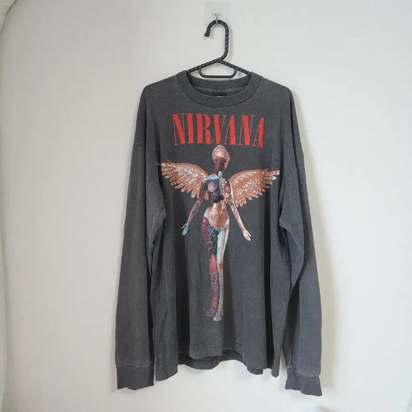 [BUNJANG] Giant 90s Nirvana In Utero Long Sleeve XL / GIANT 90s 너바나 IN UTERO 프린팅 롱슬리브 XL