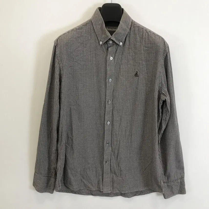 [BUNJANG] Beanpole Houndstooth Pattern Check Shirt / 빈폴 하운드투스패턴 체크셔츠 [105]