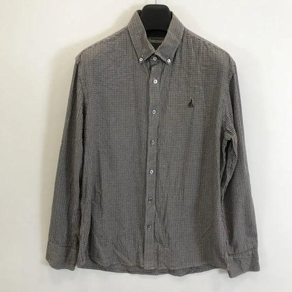[BUNJANG] Beanpole Houndstooth Pattern Check Shirt / 빈폴 하운드투스패턴 체크셔츠 [105]