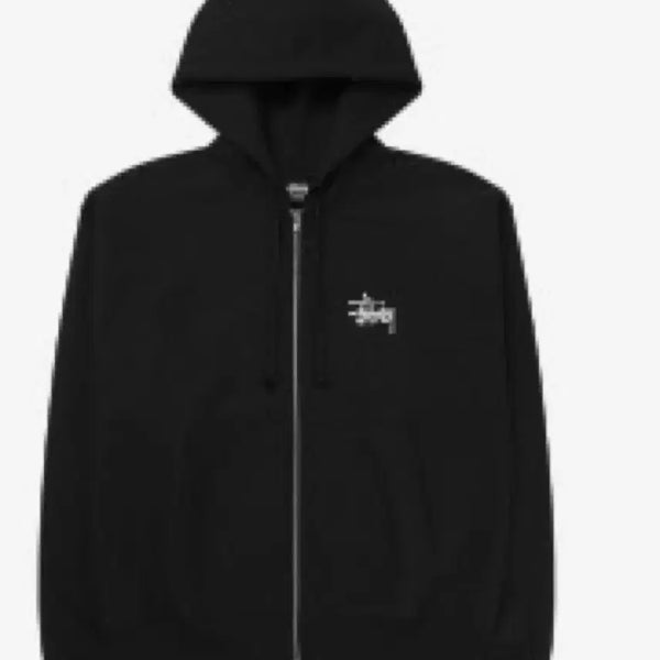 [BUNJANG] Stussy Zip-Up Hoodie Black / 스투시 후드집업블랙