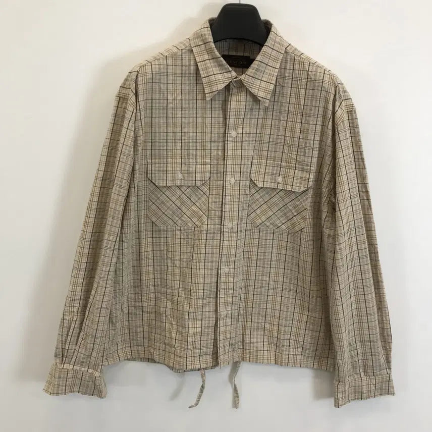 [BUNJANG] BESLOW String Check Shirt Jacket XL / BESLOW 비슬로우 네이비 스트링 체크셔츠자켓 [XL]