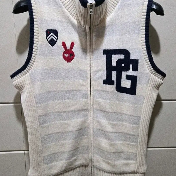 [BUNJANG] PARIGATES GOLF Windproof Knit Vest Size 44.55 (Size 0) / 정품!파리게이츠골프 방풍니트조끼 44.55
