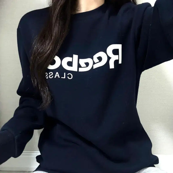 [BUNJANG] Reebok Big Logo Sweatshirt Navy / M/리복 빅로고 네이비 맨투맨/브랜드/옷/교복아우터/트레이닝/빈티지