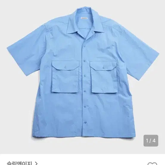 [BUNJANG] Slick & Easy Morgan Short Sleeve Shirt Blue Size 1 / 슬릭앤이지 모건 반팔 셔츠