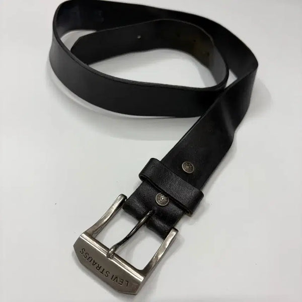 [BUNJANG] Levi's Black Leather Vintage Belt / Levis 리바이스 블랙 레더 빈티지 벨트 Levis Black Leather Belt