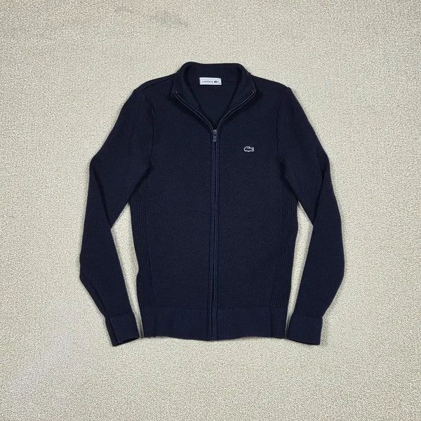 [BUNJANG] Lacoste Wool Blend Full Zip-Up Knit Cardigan / [라코스테] 울 블렌드 풀집업 니트 가디건 | A00634