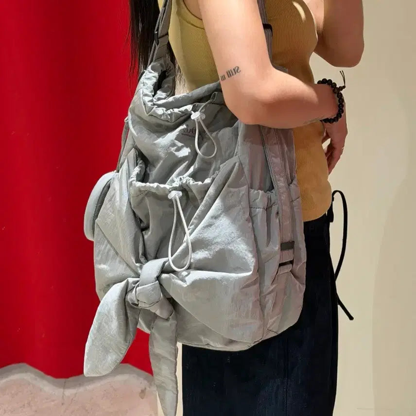 [BUNJANG] ATHE VANESSABRUNO Ribbon Backpack L / 아떼바네시브루노 리본 백팩 L