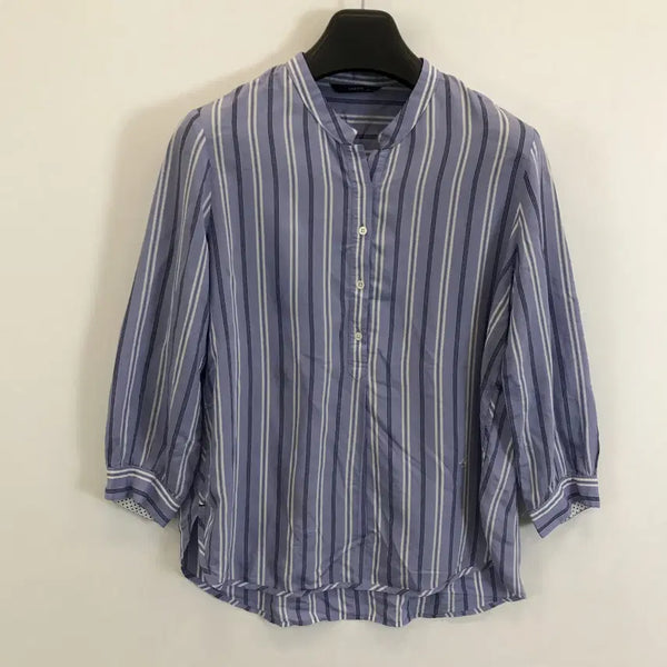 [BUNJANG] Hazzys Women's Collarless Blouse Shirt Size 90 / 헤지스 논카라 블라우스 셔츠 [여성90]