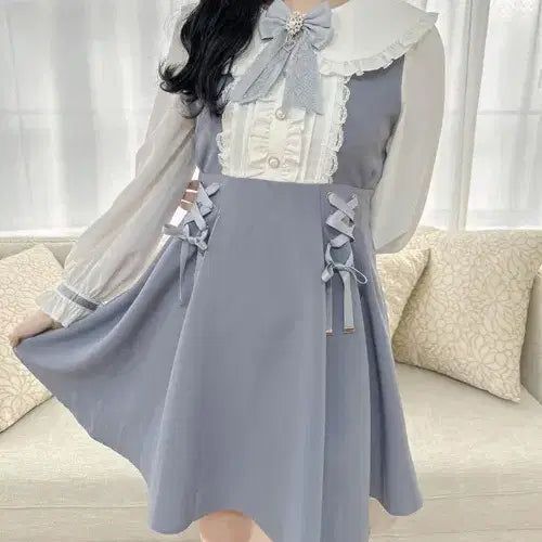 [BUNJANG] ROJITA Side Lace-Up Dress / 로지타 ROJITA 사이드 레이스업 드레스 원피스 양산형 지뢰계 스나계