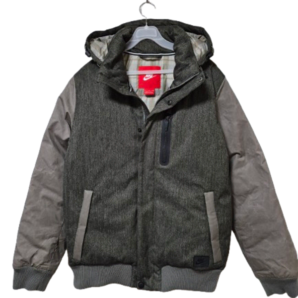[BUNJANG] Nike Goose Down Hooded Puffer Jacket (95) / 나이키 정품 거위털 남자 겨울용 남성 그레이구스다운후드패딩점퍼95