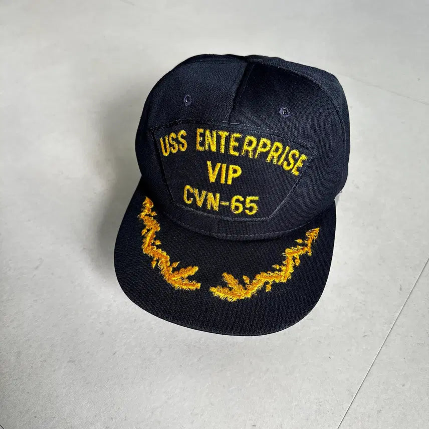 [BUNJANG] Vintage 80s-90s US Navy USS Enterprise CVN-65 VIP Snapback Hat / 80s MADE IN USA 미해군 엔터프라이즈 CVN-65 VIP 스냅백