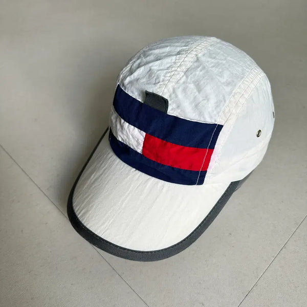 [BUNJANG] 90s Tommy Hilfiger Sailing Gear Made in USA Big Flag Long Brim Cap / 90s 타미 세일링기어 MADE IN USA 빅플래그 롱챙 캡
