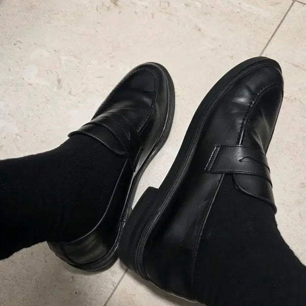 [BUNJANG] Men's Black Leather Loafers Size 270 / 남성 구두 로퍼 270사이즈