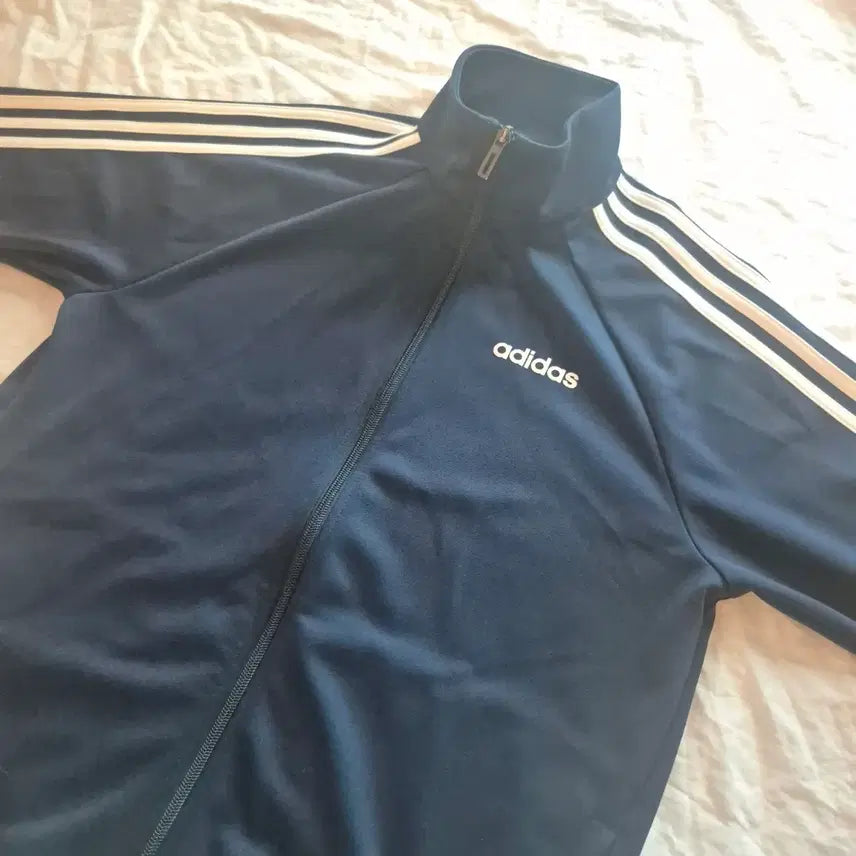 [BUNJANG] Adidas Navy 3-Stripes Track Top Jersey L / 아디다스 네이비 삼선 트랙탑 져지 L